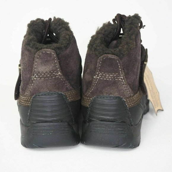 Timberland Mallard Winter Toddlers Boots Black Leather Brown Suede 33874 M - Picture 5 of 12